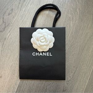 Chanel small gift bag with camellia